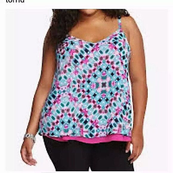 Torrid Top Size 3 3X Tank Cami Lightweight Flowy - Picture 1 of 15